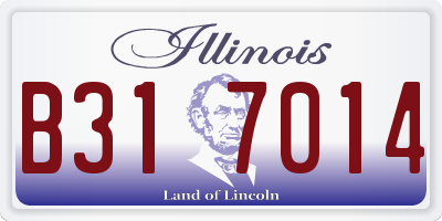 IL license plate B317014