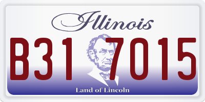 IL license plate B317015