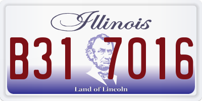 IL license plate B317016
