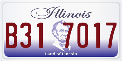 IL license plate B317017