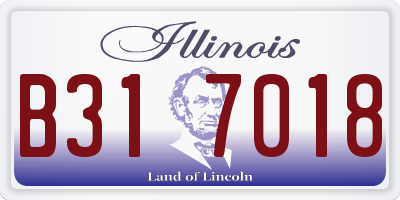 IL license plate B317018