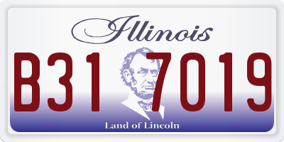 IL license plate B317019