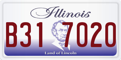 IL license plate B317020