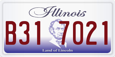 IL license plate B317021