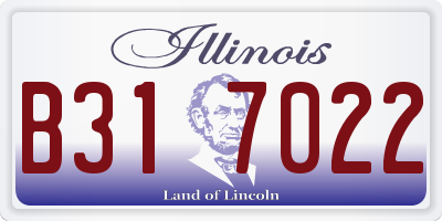 IL license plate B317022