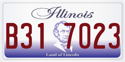 IL license plate B317023