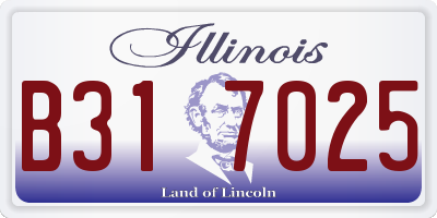 IL license plate B317025
