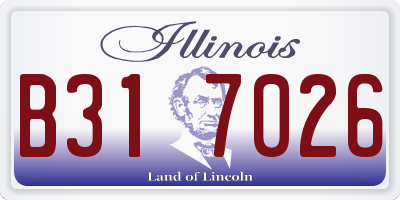 IL license plate B317026
