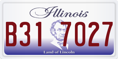 IL license plate B317027