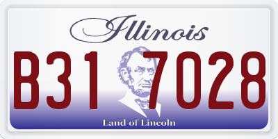 IL license plate B317028