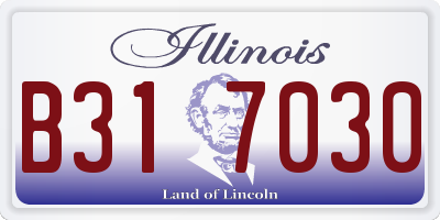 IL license plate B317030