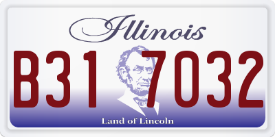 IL license plate B317032