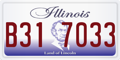 IL license plate B317033