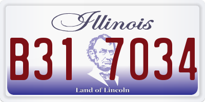 IL license plate B317034