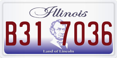 IL license plate B317036