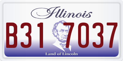IL license plate B317037