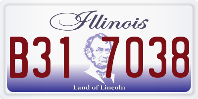IL license plate B317038