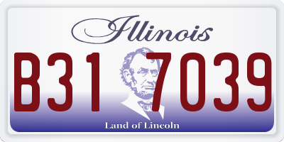 IL license plate B317039