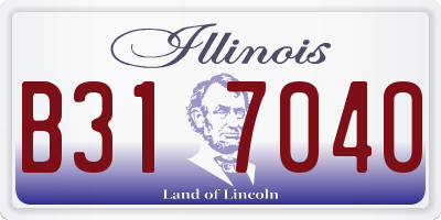 IL license plate B317040