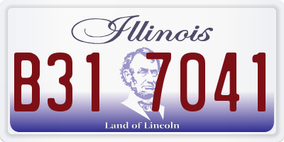 IL license plate B317041