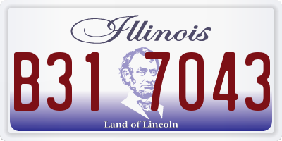 IL license plate B317043