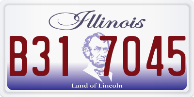 IL license plate B317045