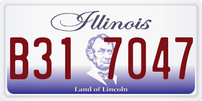 IL license plate B317047