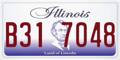IL license plate B317048