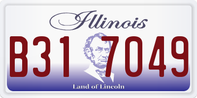 IL license plate B317049