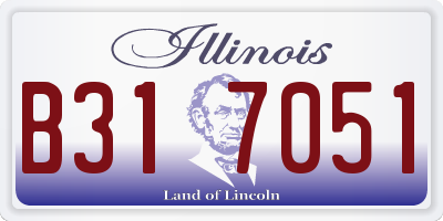 IL license plate B317051