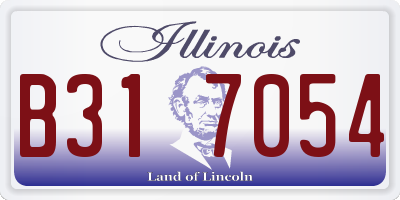 IL license plate B317054