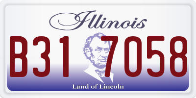 IL license plate B317058