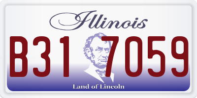 IL license plate B317059