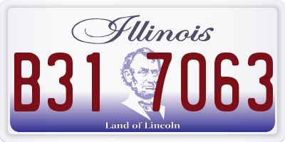 IL license plate B317063
