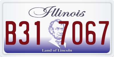 IL license plate B317067