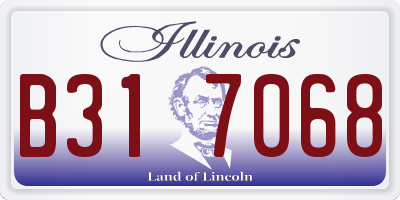 IL license plate B317068