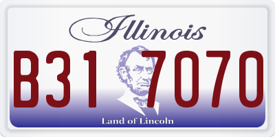 IL license plate B317070