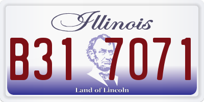 IL license plate B317071