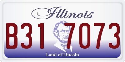 IL license plate B317073