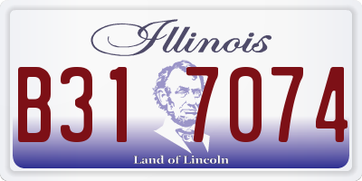 IL license plate B317074