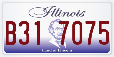 IL license plate B317075