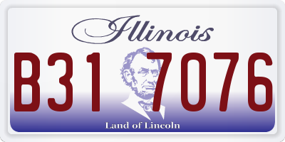 IL license plate B317076