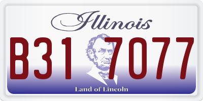 IL license plate B317077