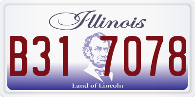 IL license plate B317078