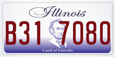 IL license plate B317080