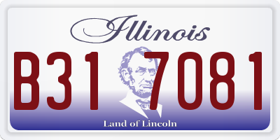 IL license plate B317081
