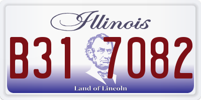 IL license plate B317082