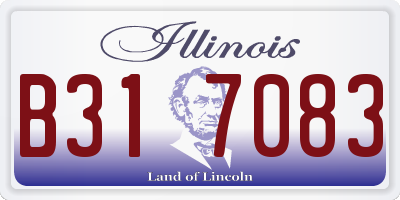IL license plate B317083
