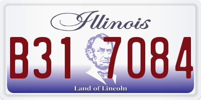 IL license plate B317084