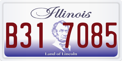 IL license plate B317085